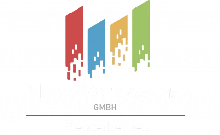 MalerWerk Saar-Pfalz Logo – modernes und farbenfrohes Branding für einen Meisterbetrieb im Malerhandwerk.