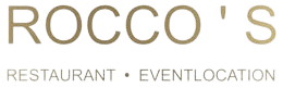 Rocco’s Restaurant & Eventlocation Logo – elegantes Branding für ein gehobenes Restaurant und Veranstaltungsort.